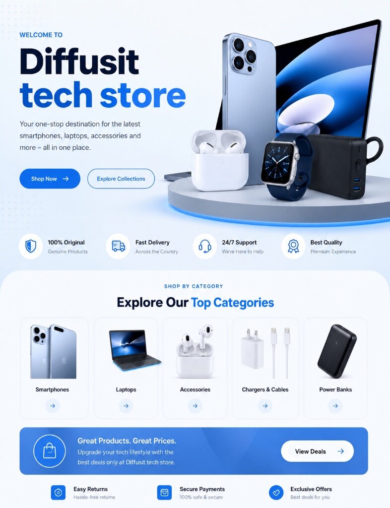 Diffusit Tech Store - Latest smartphones, laptops, watches and accessories